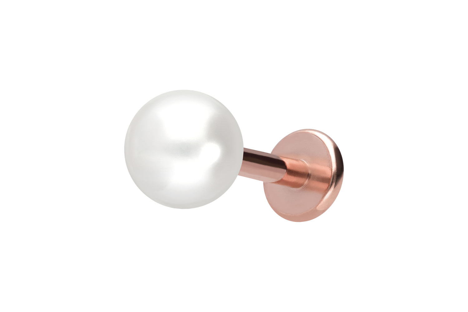 Titan Labret Piercing mit Innengewinde SYNTHETISCHE PERLE